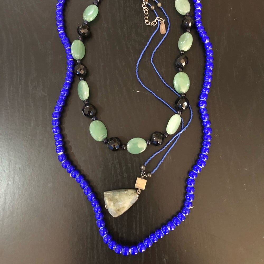Handmade, beaded necklace lot
